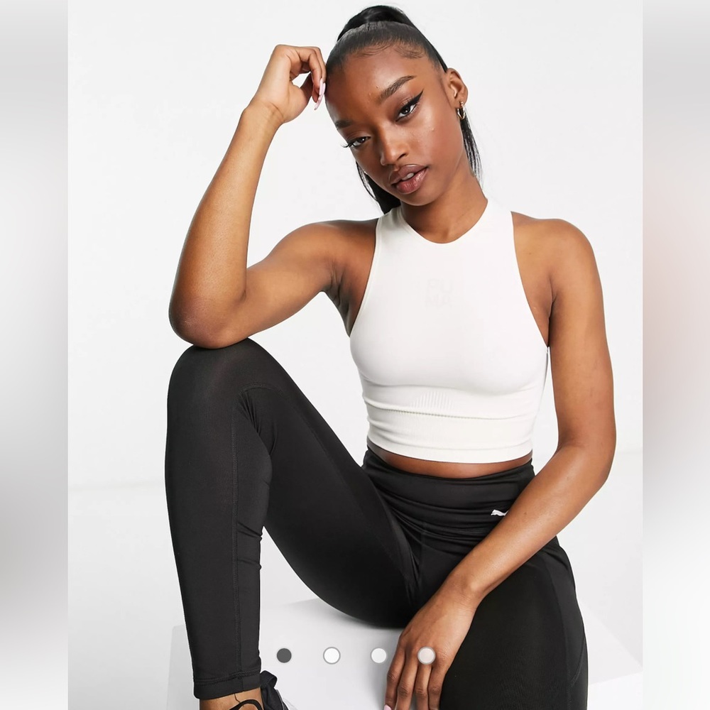 PUMA Evoknit Crop, Cream Size Large NWT